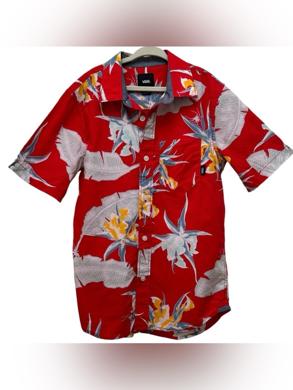 Vans Arachnofloria Button Down Hawaiian Shirt
